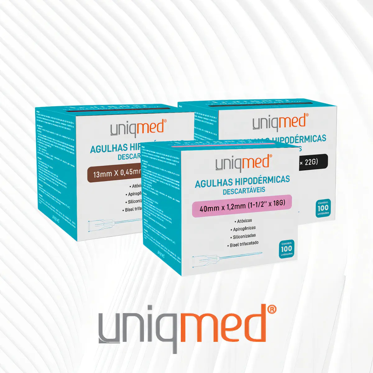 Agulha para Aspiração Uniqmed 18G 1,20 x 25 mm Caixa com 100 Unidades, imagem 3
