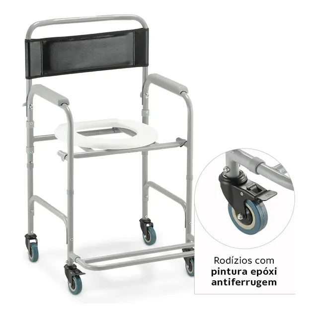 Cadeira de Banho Higiênica Dobrável D30 até 100 kg Dellamed, imagem 3